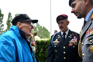 Capt. Rex Combs memorial ceremony in Chef du Pont, France
