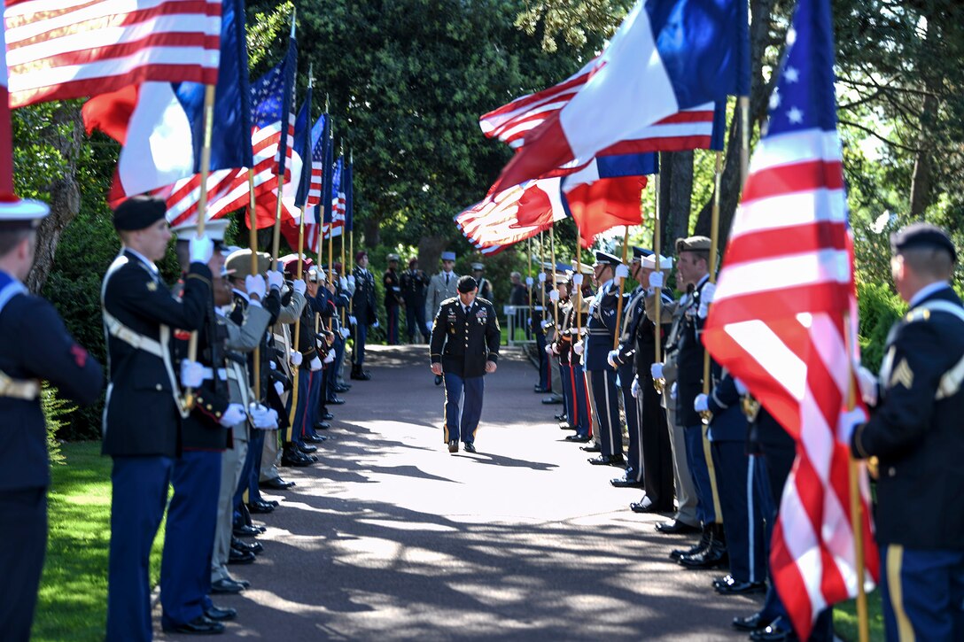 75th Anniversary of D-Day, Normandy American Cemetery, Colleville-sur-Mer, France