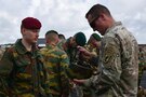 Airborne pre-jump training in Sainte-Mère-Église, France
