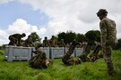 Airborne pre-jump training in Sainte-Mère-Église, France