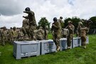 Airborne pre-jump training in Sainte-Mère-Église, France