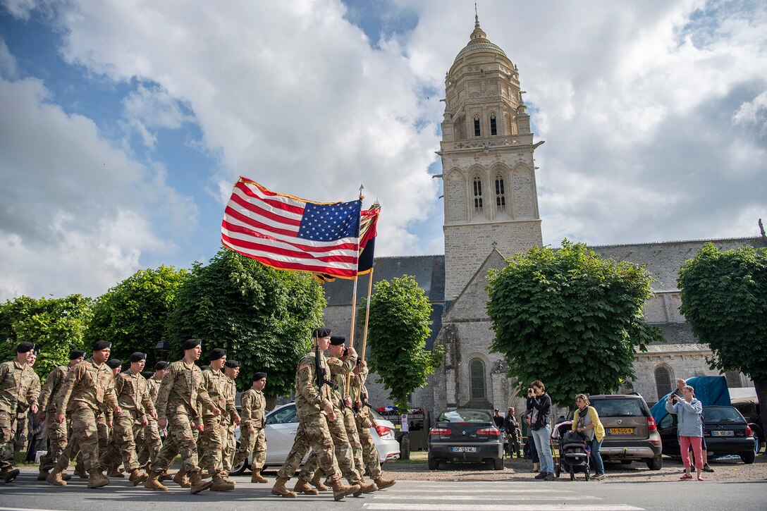 4th Infantry Division Historic March, Sainte-Marie-du-Mont, France