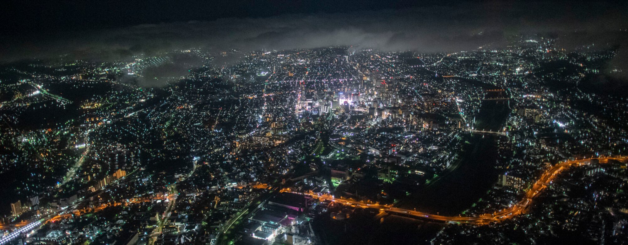 An aerial view