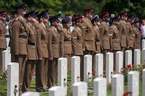 U.S. Marine Corps Gen. Joe Dunford, chairman of the Joint Chiefs of Staff, attends the D-Day 75th anniversary with the UK delegation in Bayeux, France June 6, 2019.