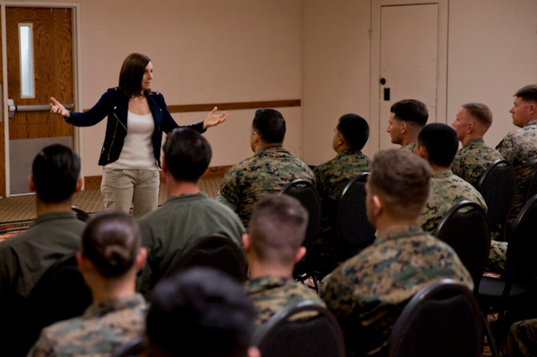 U.S. Senator Martha McSally visits Marine Corps Air Station (MCAS) Yuma to speak with commanders and Marines at MCAS Yuma, Ariz., April 17, 2019.