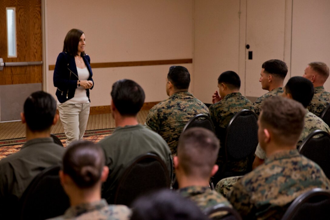 U.S. Senator Martha McSally visits Marine Corps Air Station (MCAS) Yuma to speak with commanders and Marines at MCAS Yuma, Ariz., April 17, 2019.