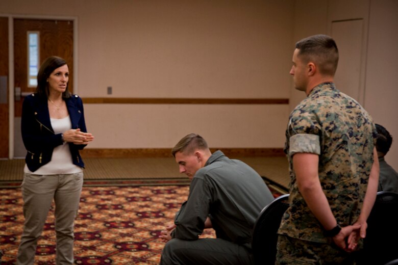U.S. Senator Martha McSally visits Marine Corps Air Station (MCAS) Yuma to speak with commanders and Marines at MCAS Yuma, Ariz., April 17, 2019.
