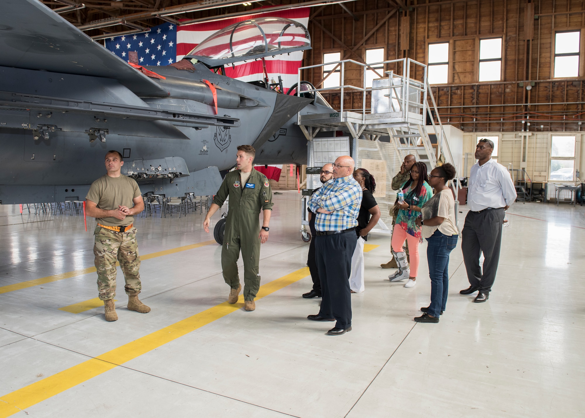 The 366th Fighter Wing chplaincy hosted an immersion tour for local clergy and ministry leadership in order to build a relationship with mountain home clergy and civic leader community. The event was held to find ways to support Arimen with different religous backgrounds. (U.S. Air For photo by Senior Airman Tyrell Hall)