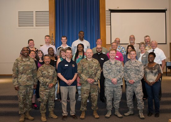 The 366th Fighter Wing chplaincy hosted an immersion tour for local clergy and ministry leadership in order to build a relationship with mountain home clergy and civic leader community. The event was held to find ways to support Arimen with different religous backgrounds. (U.S. Air For photo by Senior Airman Tyrell Hall)