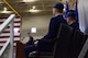 Maj. Gen. Andrew Croft, Twelfth Air Force (Air Forces Southern) commander, gives opening remarks during the 432nd WG change of command ceremony at Creech Air Force Base, Nevada, June 7, 2019. Croft recognized   Col. Julian Cheater, outgoing 432nd Wing/432nd Air Expeditionary Wing commander, and welcomed Col. Stephen Jones, incoming 432nd WG/432nd AEW commander. (U.S. Air Force photo by Airman 1st Class Haley Stevens)