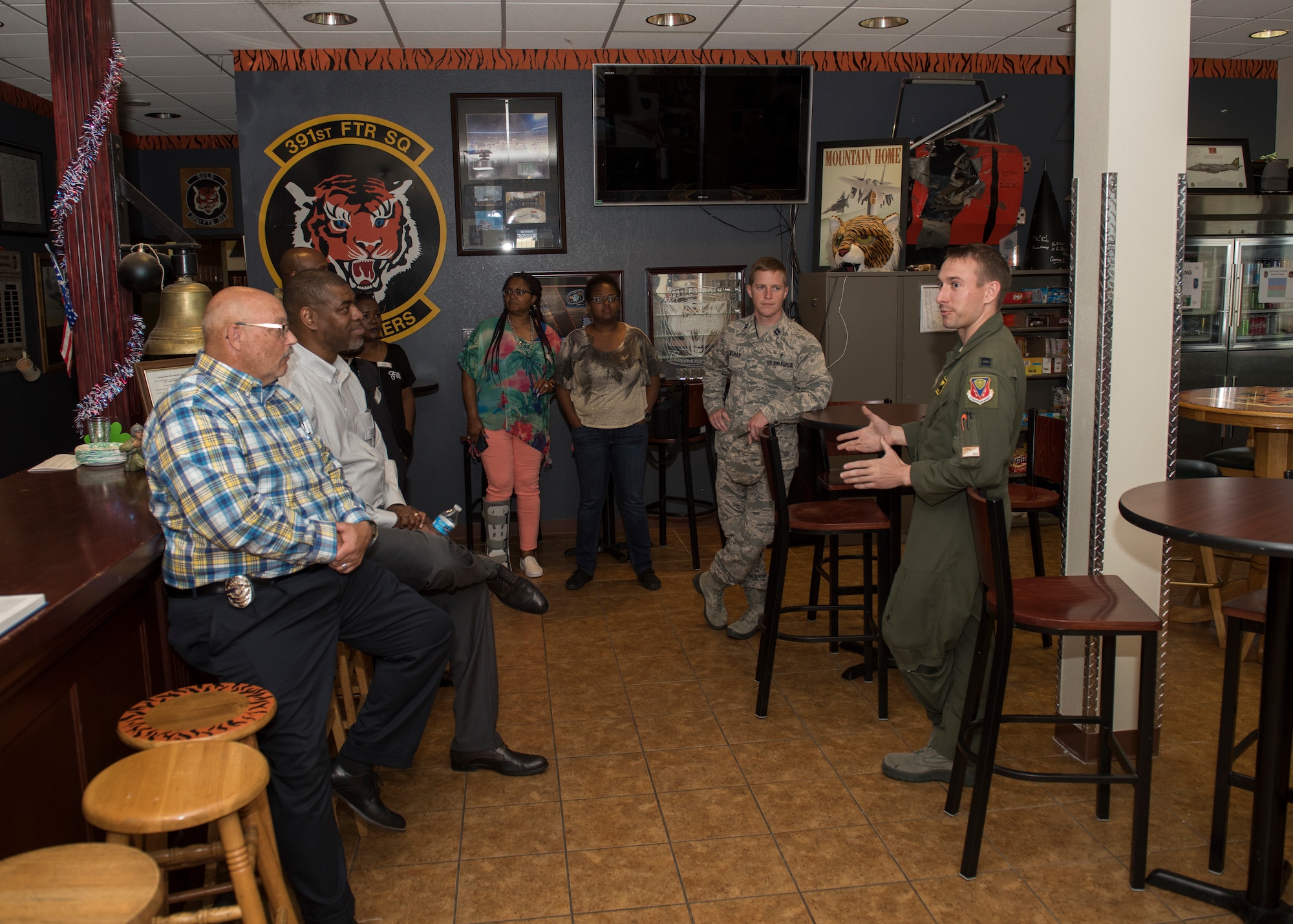 The 366th Fighter Wing chplaincy hosted an immersion tour for local clergy and ministry leadership in order to build a relationship with mountain home clergy and civic leader community. The event was held to find ways to support Arimen with different religous backgrounds. (U.S. Air For photo by Senior Airman Tyrell Hall)