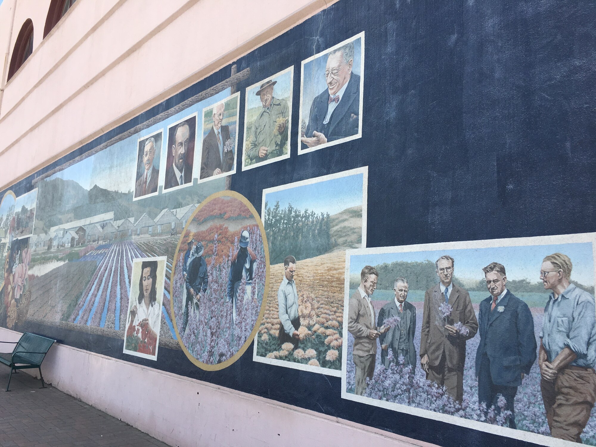 The first mural done in the city is Lompoc’s Flower Industry.