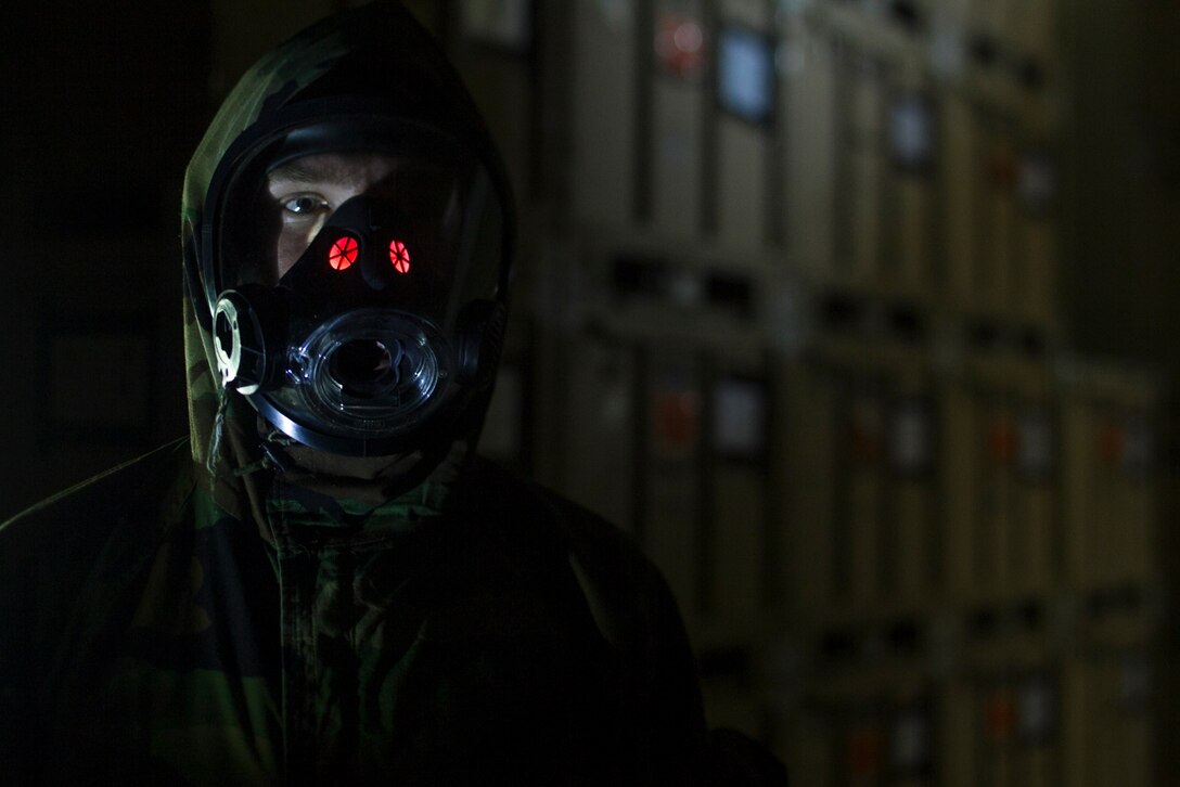 Rayce C. Cronin is a teacher at heart. The lance corporal and Houston native joined the Marine Corps as a chemical, biological, radiological and nuclear defense specialist in 2017. As a CBRN specialist, Cronin trains the Okinawa, Japan-based Marines and Sailors assigned to the 31st Marine Expeditionary Unit – the Marine Corps’ premier crisis-response force in the Indo-Pacific region – to defend against threats from chemical, nuclear, radiological and nuclear exposure. Before the Marines, Cronin graduated from Clear Creek High School in June 2015. (Official U.S Marine Corps Photo by Lance Cpl. Kevan Dunlop/Released)