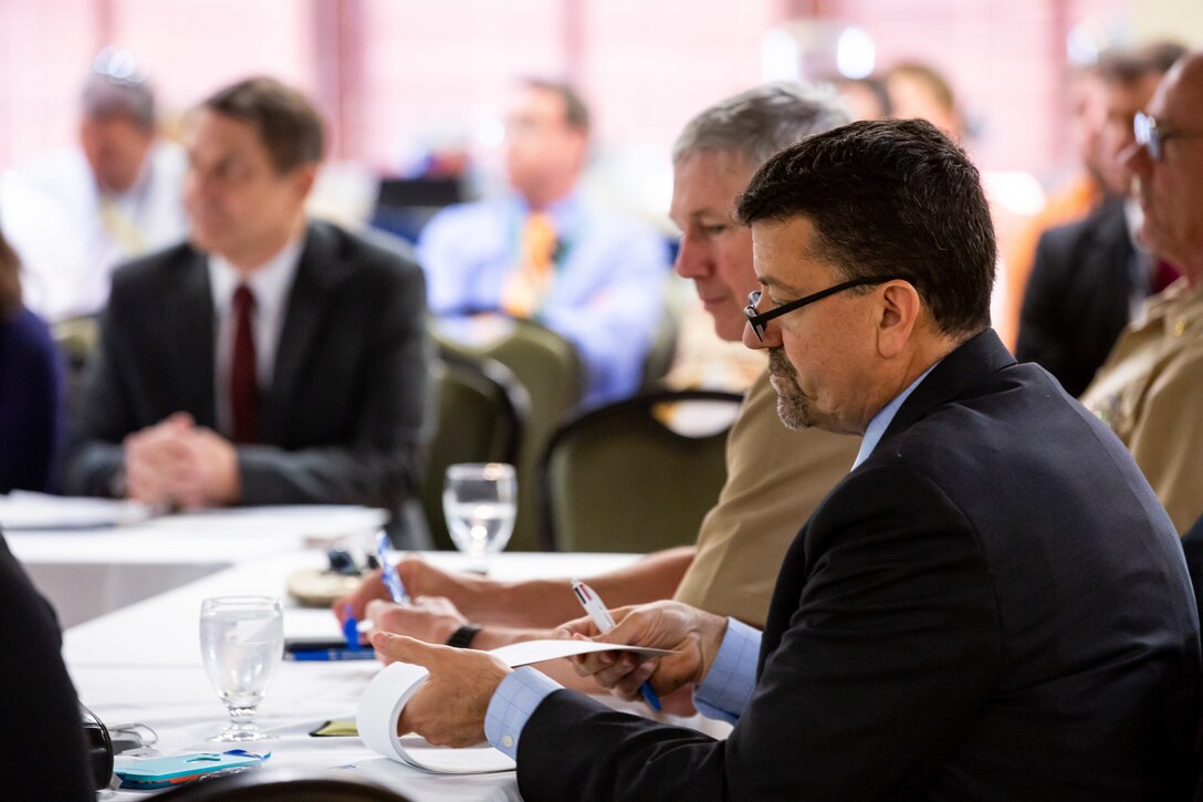 Vice Admiral Thomas Moore and James Smerchancsky goes over actionable items from the Inclusion and Engagement council’s presentation.