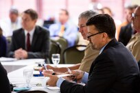 Vice Admiral Thomas Moore and James Smerchancsky goes over actionable items from the Inclusion and Engagement council’s presentation.