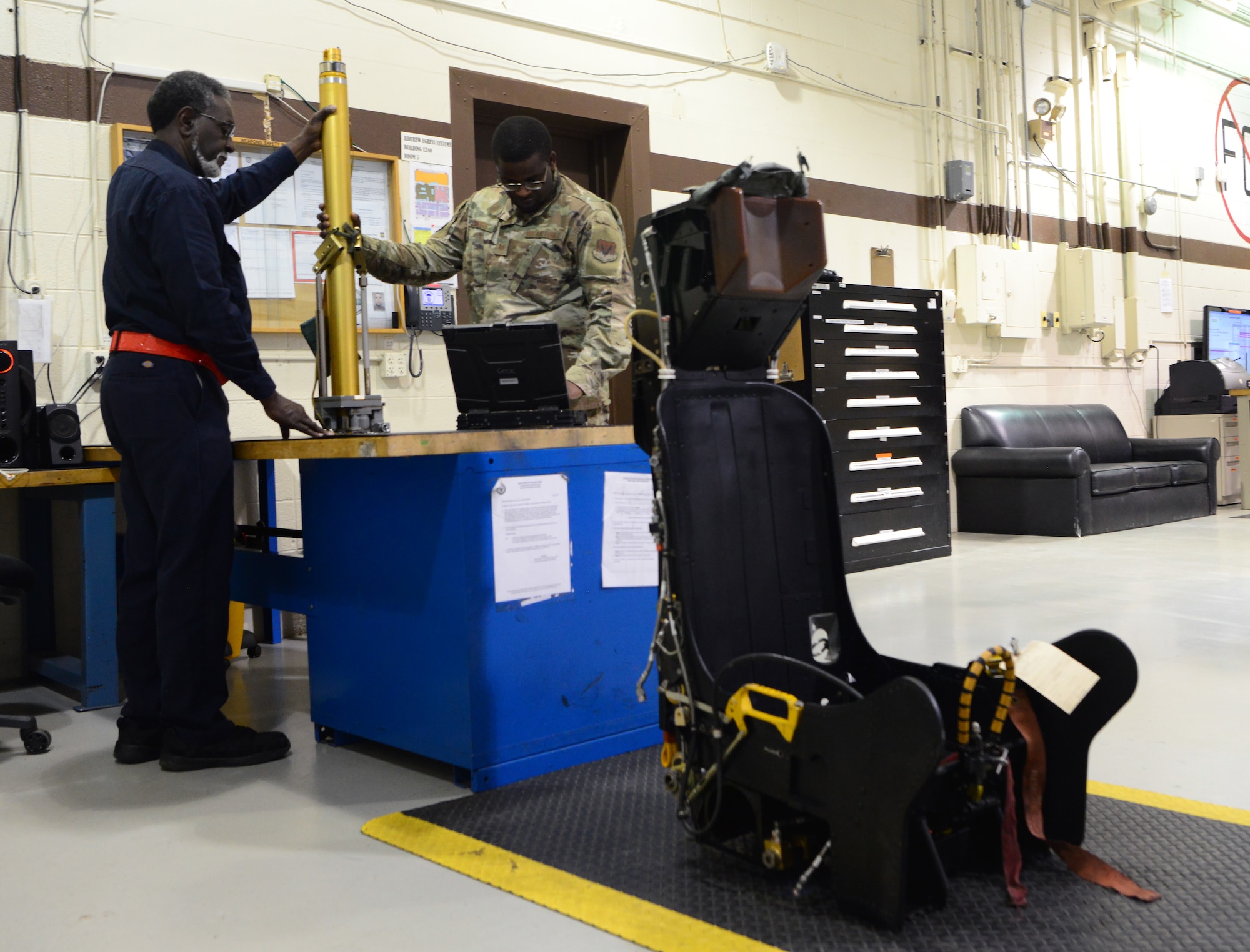 9th MXS egress shop upgrades ejection seat