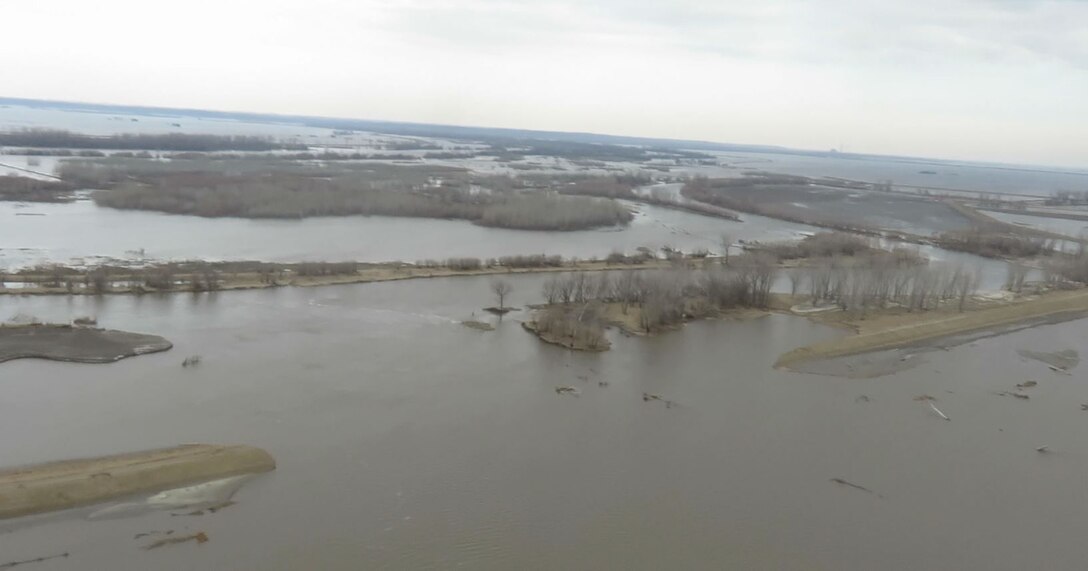 Aerial view of levee L550 as of June, 11, 2019.
