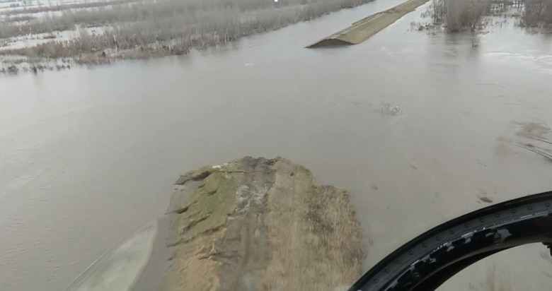 Aerial view of levee L550 as of June, 11, 2019.