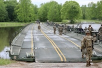 2-101, active and Reserve component engineers conduct Bridge Building Exercise