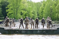 2-101, active and Reserve component engineers conduct Bridge Building Exercise