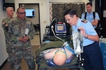 Maj. Gen. Gesine Kruger, commander for the German Bundeswehr Medical Academy, and her delegation observe training and tour the Critical Care Flight Paramedic Course at the Health Readiness Center of Excellence at Joint Base San Antonio-Fort Sam Houston June 6.