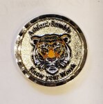 Photo of the challenge coin presented to the students of Ashford Rumble Elementary School in Ashford, West Virginia by West Virginia National Guard Drug Demand Reduction (DDR) program coordinator Maj. Stacy Brown. (Courtesy photo)