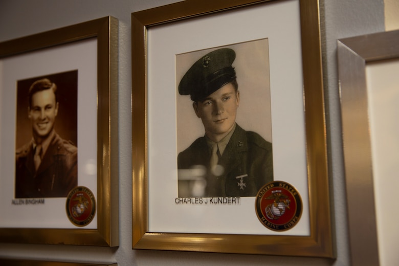 WWII Marine Raider shares his stories with Marines from 1st Marine Raider Battalion