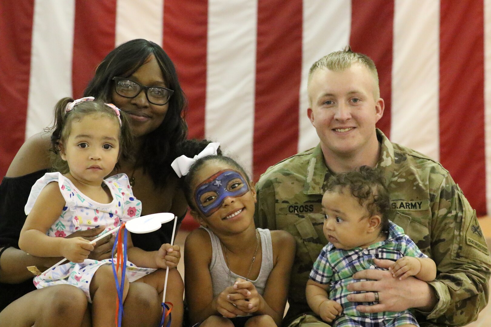 Spc. Zachary Cross, 1st Battalion, 67th Armor Regiment, reunites with his Family June 7, 2019, at Fort Bliss, Texas, following a nine-month tour in the Republic of Korea.
