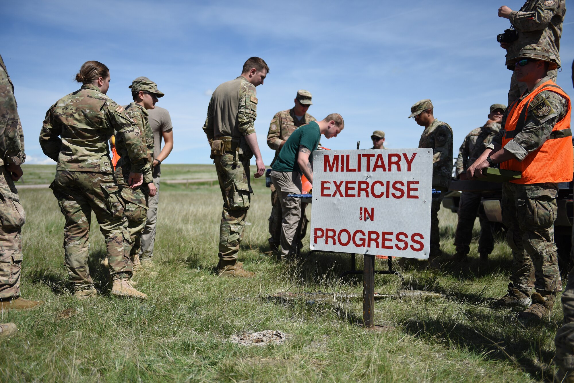 Airmen prepare for an integrated recapture and recovery exercise June 11, 2019, at an intercontinental ballistic missile launch facility near Simms, Mont.