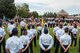 After seven days, U.S. Air Force Junior ROTC cadets and their families celebrate their graduation from the Cadet Leadership Course June 8, 2019 at Scott Air Force Base, Ill. The cadets were faced with a multitude of challenges and activities with the purpose of improving their leadership skills and the confidence needed to lead their flights. (U.S. Air Force photo by Senior Airman Daniel Garcia)