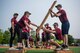 U.S. Air Force Junior ROTC cadets participate in team building exercises during the Cadet Leadership Course, June 2, 2019, at Scott Air Force Base, Ill. The exercises are used as a way to get the cadets familiar with their new flight members on the first day of the week-long course. (U.S. Air Force photo by Senior Airman Daniel Garcia)