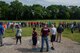 Air Force Junior ROTC cadets participating in the Cadet Leadership Course form up at the Illinois Army National Gaurd Training Complex in Sparta, Ill., and listen to Army Sgt. 1st Class Wiiliam Ingles, Mike Company recuiter, brief them on the training opportunities they will have, June, 4, 2019. The cadets got to experience a variety of real-world deployment scenarios and discuss the possibility of joining their local Army National Guard. (U.S. Air Force photo by Senior Airman Daniel Garcia)