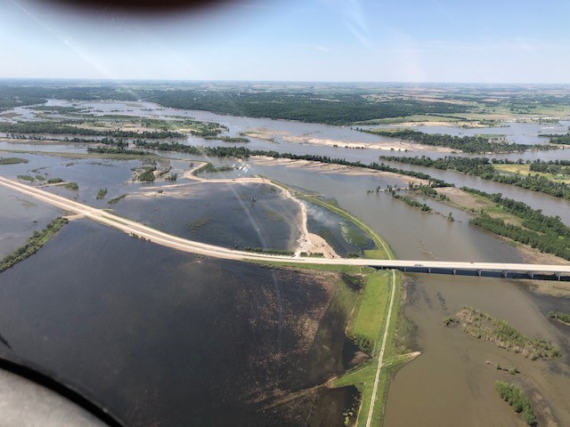 Aerial View Of Closed Breach On Levee L611 614 June 13 2019
