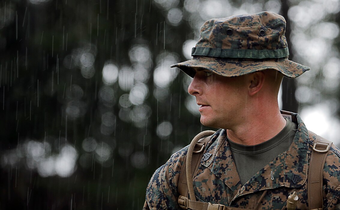 Marines with Echo Company, 2nd Recruit Training Battalion, complete the land navigation course  aboard Marine Corps Recruit Depot Parris Island, June 11. Land navigation is part of Basic Warrior Training and is designed to teach recruits how to use a compass and map for navigation. (U.S. Marine Corps photo by Warrant Officer Bobby J. Yarbrough)