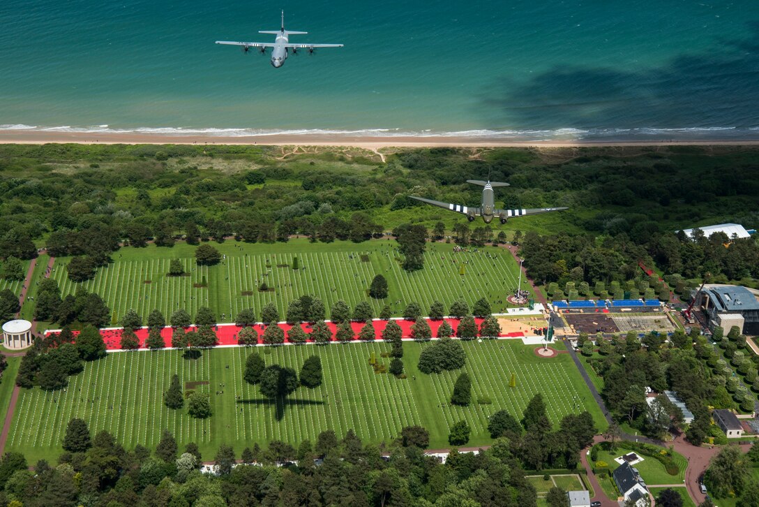 C-47 and C-130 Flyover