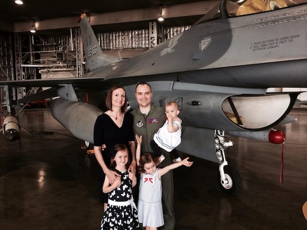 Col. Lawrence Sullivan, 8th Fighter Wing vice commander, and his wife, Maj. Teresa Sullivan, pose for a family photo with their three daughters in May 2015, at Misawa Air Base, Japan. During Sullivan’s short tour at Kunsan Air Base, Republic of Korea, Maj. Sullivan continues to serve as a public affairs officer for Headquarter Air Force Staff, Pentagon, Va., while also providing care for their children at home. Sullivan says her support helps him to be able to play a key role in a wing consisting of more than 2,700 active-duty personnel, four groups, and 13 squadrons, including two F-16 Fighting Falcon squadrons. (Courtesy Photo)