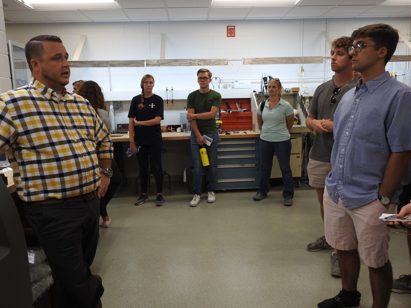 Naval Research Enterprise Internship Program (NREIP) interns toured Naval Surface Warfare Center Panama City Division's (NSWC PCD) various facilities to learn more about the opportunities to work with many projects and mission areas at NSWC PCD June 13.