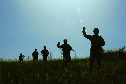 Members of the 838th Military Police Company out of Youngstown, Ohio, conduct a cordon and search exercise in the lush green Preševo Valley June 13, 2019, as part of Platinum Wolf 2019 in South Base, Serbia. Platinum Wolf is a multinational peacekeeping exercise designed to enhance interoperability and cooperation between partner and allied nations while building relationships. As part of Department of Defense’s State Partnership Program, the Ohio National Guard has had a state partnership with Serbia since 2006.