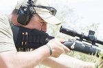 Sgt. 1st Class Jared Frogley, the IDNG state marksmanship NCO in charge engages precision fire on targets with a bolt-action scope rifle as the Idaho National Guard marksmanship team participated for the first time in the urban and rural sniper training held in Melba by the Treasure Valley's SWAT sniper element. The Meridian Police Department sponsored the course and the SWAT team instructors volunteered their time and to produce the intense 50-hour, five-day course, held from June 3 through June 7, 2019.