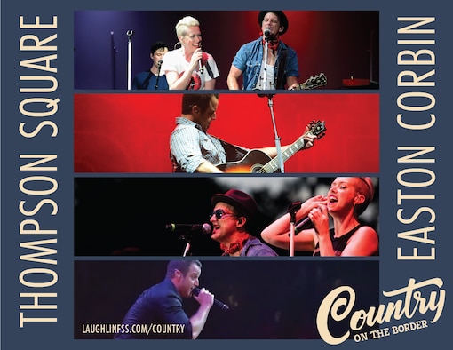 An evening of award-winning music by chart-topping artists kicks off Laughlin’s 47th Anniversary of the 47th Flying Training Wing, at 5 p.m. June 22, 2019 at Laughlin Air Force Base, Texas.
Key performers will be Easton Corbin, a multiple award winner with two number-one singles and key performing artist on Carrie Underwood’s 2016 The Storyteller Tour, and Thompson Square, an internationally renowned country duo with two Top 5 albums and multiple Grammy Award nominations. (Courtesy Graphic)