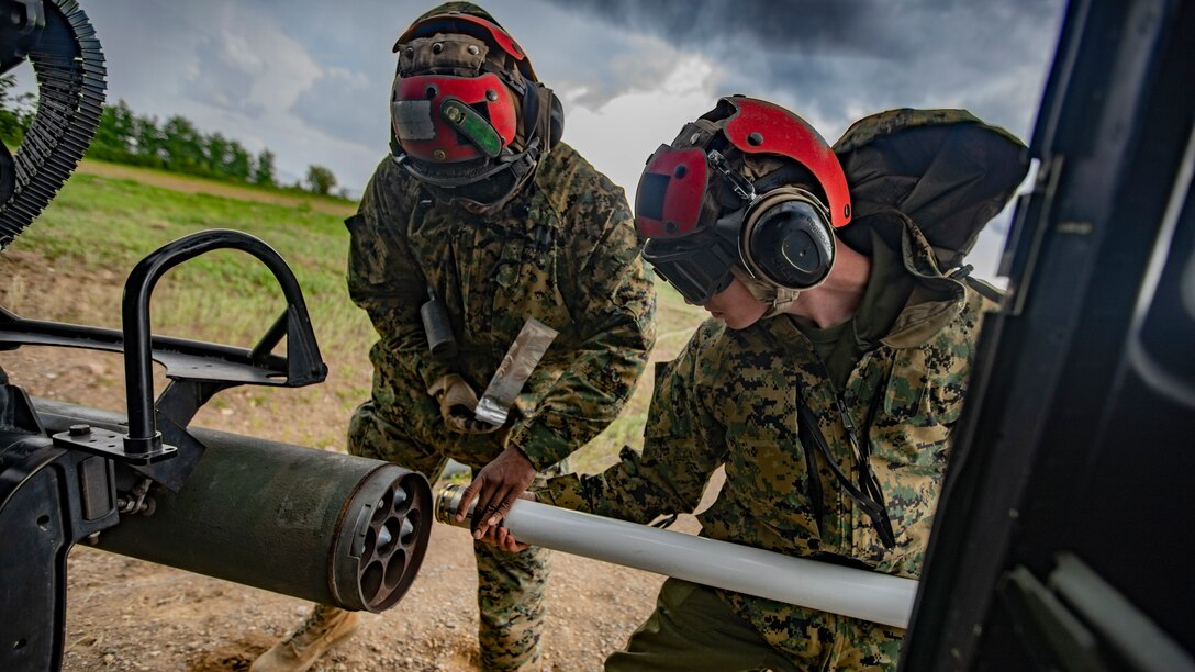 HMLA-775 Marines conduct a live-fire in Canada