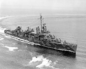 USS Fletcher (DD 445) maneuvering off New York on July 18, 1942. (Photograph from the Bureau of Ships Collection in the U.S. National Archives)