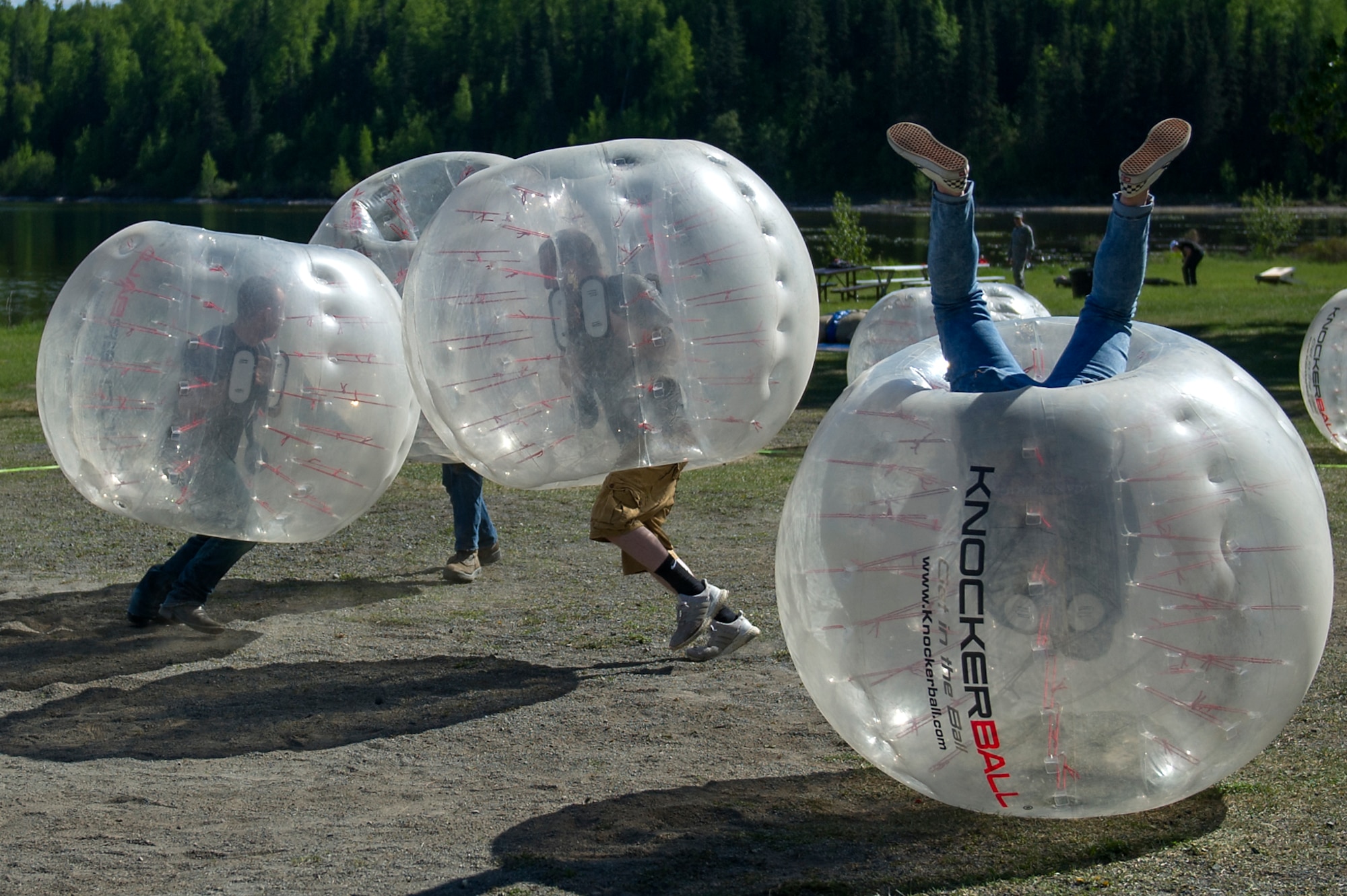 Airmen assigned to Joint Base Elemendorf-Richardson participate in activities during an Airmen Appreciation Day June 1, 2018 at Otter Lake, Alaska