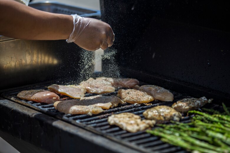 U.S. Marines with Headquarters and Headquarters Squadron, Marine Corps Air Station (MCAS) Yuma, Food Services, compete in the 2019 MCAS Yuma Chef of the Quarter challenge on MCAS Yuma, Ariz., May 22, 2019. The MCAS Yuma Chef of the Quarter challenge is an in-house competition held to decide which Food Service Marines will compete in the Chef of the Quarter competition held in Camp Pendleton, California. (U.S. Marine Corps photo by Pfc. John Hall)