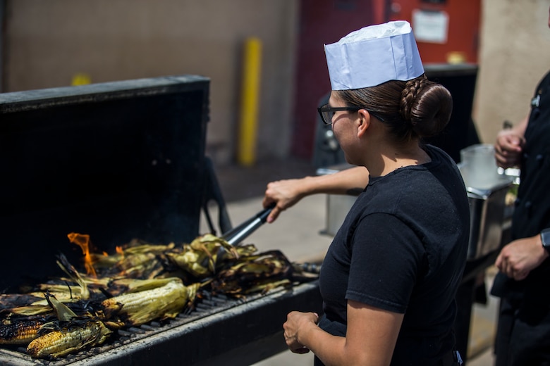 U.S. Marines with Headquarters and Headquarters Squadron, Marine Corps Air Station (MCAS) Yuma, Food Services, compete in the 2019 MCAS Yuma Chef of the Quarter challenge on MCAS Yuma, Ariz., May 22, 2019. The MCAS Yuma Chef of the Quarter challenge is an in-house competition held to decide which Food Service Marines will compete in the Chef of the Quarter competition held in Camp Pendleton, California. (U.S. Marine Corps photo by Pfc. John Hall)