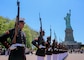 Marines with the Silent Drill Platoon perform at the Statue of Liberty, May 26, 2019. Marines with the Battle Color Detachment performed at multiple venues during Fleet Week in New York City.