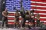 U.S. Marines perform hand-to-hand combat techniques during a Marine Corps Martial Arts Program demonstration in Times Square, New York, NY, May 24, 2019. MCMAP is a fundamental skill for all Marines that strengthens combat readiness and promotes physical and mental fitness. Fleet Week NY is an opportunity for the American public to meet their Marine Corps, Navy, and Coast Guard service members and experience America’s sea services firsthand.