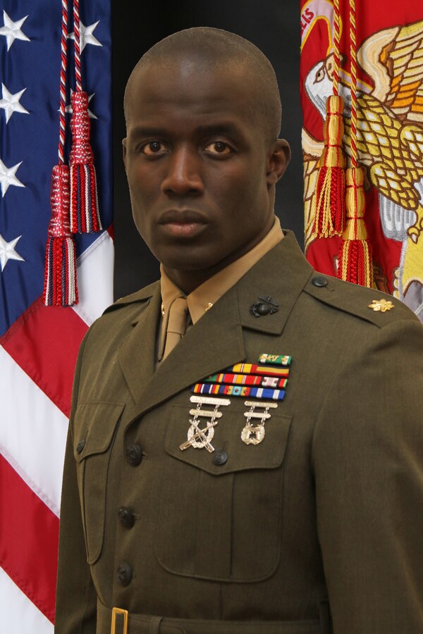 Command photo of the Commanding Officer of Recruiting Station Orange County, Maj. Gordan Emmanuel.