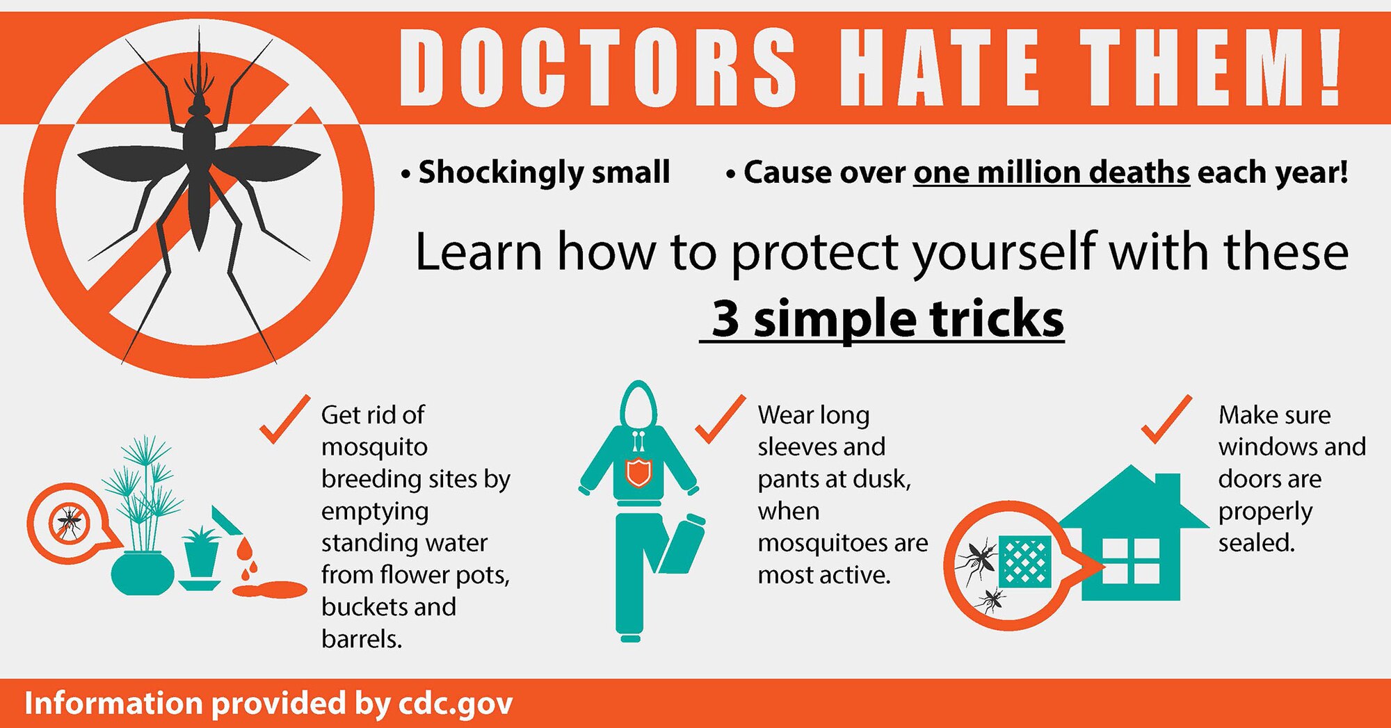 In honor of National Safety Month, here are three mosquito-protectant tips. (U.S. grapic by Alex Stevenson)