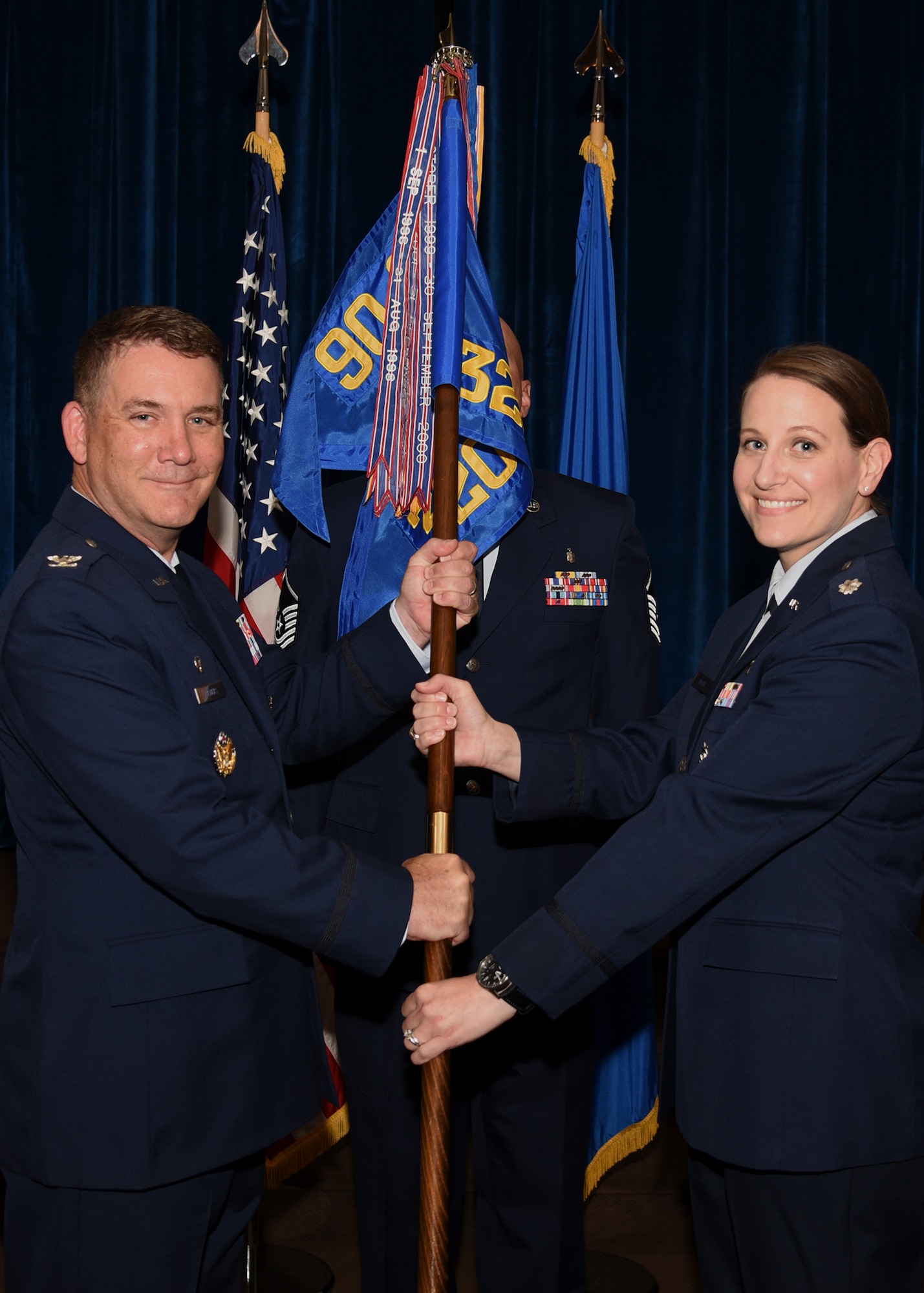 Lieutenant Col. Katherine Mack took command of the 320th Missile Squadron during a change of command ceremony June 18, 2019 on F.E. Warren Air Force Base, Wyo.